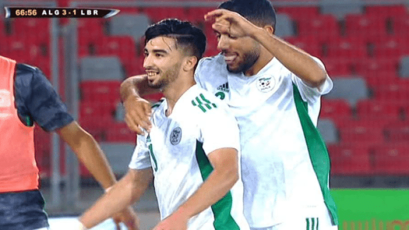 بالفيديو هدف عمورة الرابع في شباك منتخب ليبيريا