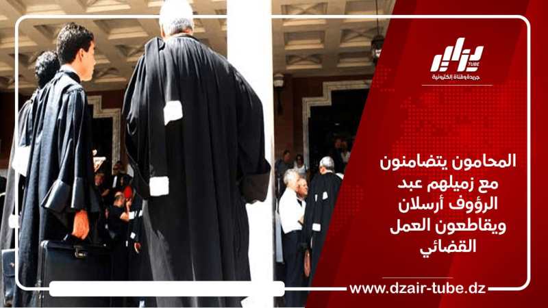 المحامون يتضامنون مع زميلهم عبد الرؤوف أرسلان ويقاطعون العمل القضائي