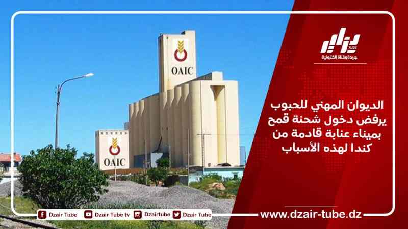 الديوان المهني للحبوب يرفض دخول شحنة قمح بميناء عنابة قادمة من كندا لهذه الأسباب