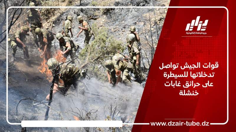 قوات الجيش تواصل تدخلاتها للسيطرة على حرائق غابات خنشلة