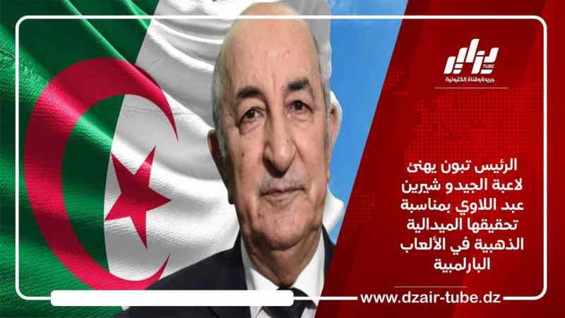 الرئيس تبون يهنئ لاعبة الجيدو شيرين عبد اللاوي بمناسبة تحقيقها الميدالية الذهبية في الألعاب البارلمبية