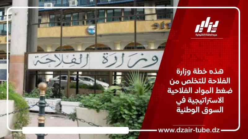 هذه خطة وزارة الفلاحة للتخلص من ضغط المواد الفلاحية الاستراتيجية في السوق الوطنية