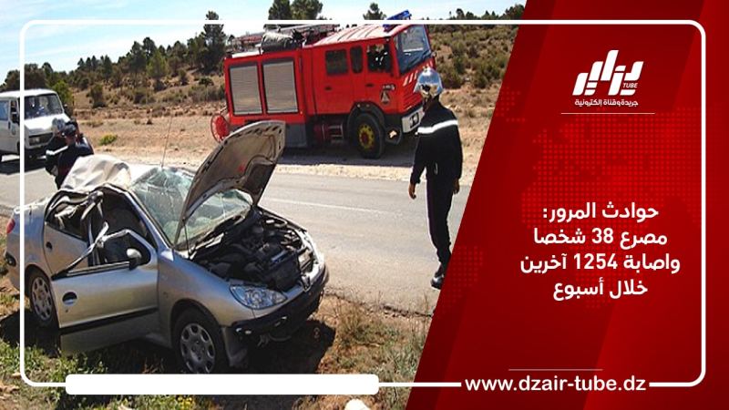 حوادث المرور: مصرع 38 شخصا واصابة 1254 آخرين خلال أسبوع
