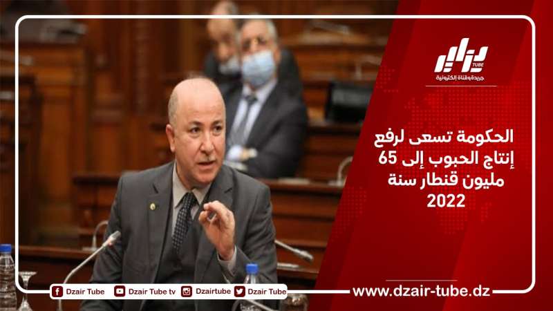  الحكومة تسعى لرفع إنتاج الحبوب إلى 65 مليون قنطار سنة 2022