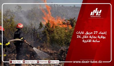 إخماد 27 حريق غابات بولاية بجاية خلال 24 ساعة الأخيرة