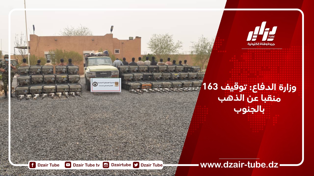 وزارة الدفاع: توقيف 163 منقبا عن الذهب بالجنوب