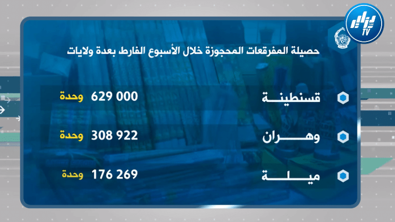 قوات الشرطة تحجز أزيد من مليون وحدة من المفرقعات بمناسبة المولود النبوي