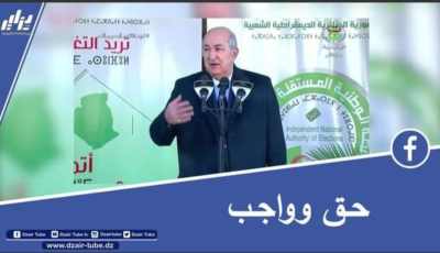بالفيديو… شاهد الرئيس تبون : يجب توعية الشعب على المواطنة والانتخاب حق وواجب