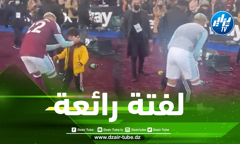 بالفيديو…بن رحمة يصنع الحدث في إنجلترا بعد منحه قميصه لمشجع صغير لويست هام داخل الملعب