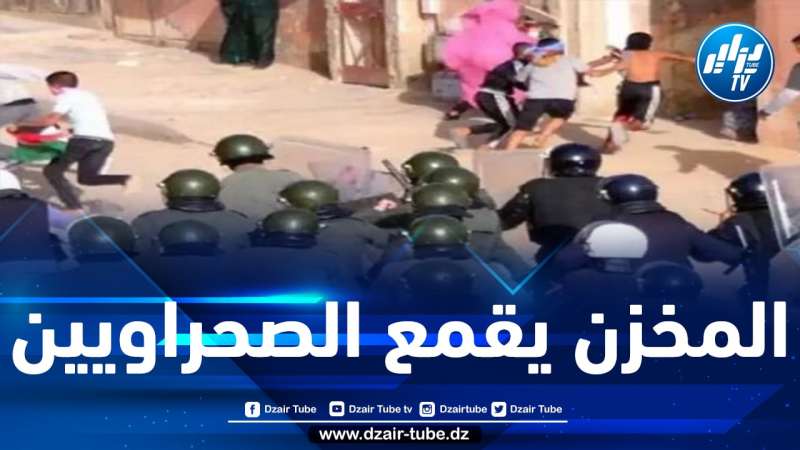 عائلات صحراوية تتعرض لاعتداء وقمع قوات الاحتلال المغربي عقب هجومه الوحشي على مخيم في بوجدور المحتلة