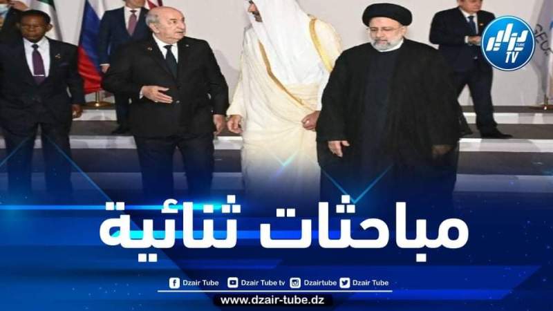 رئيس الجمهورية يجري مباحثات مع نظيره الإيراني