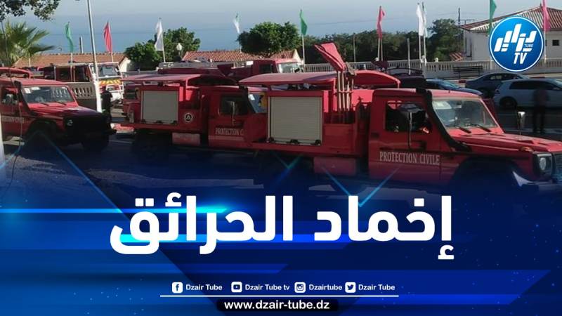 فرق الحماية المدنية تعود إلى الجزائر بعد إخماد الحرائق بتونس