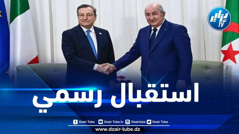 رئيس الجمهورية يستقبل رئيس مجلس الوزراء الإيطالي