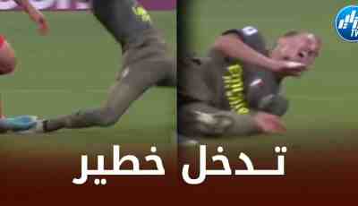 بالــفيديو..بن ناصر يتعرض لــتدخل خطير خلال مباراة فريقه الميلان أمام مونزا