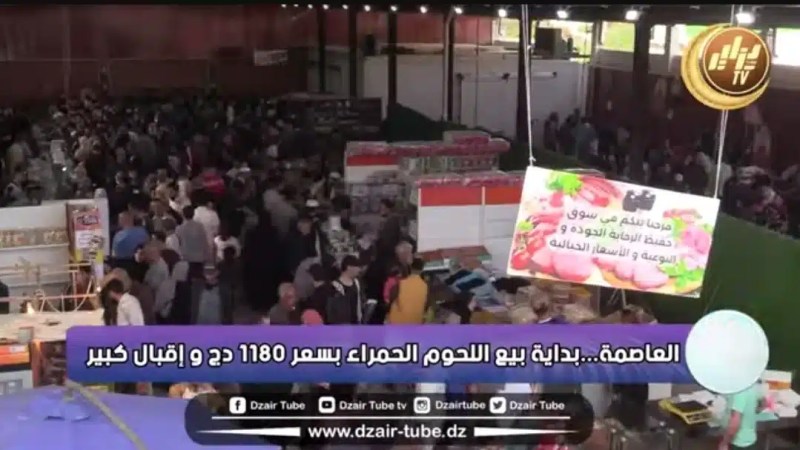 بالفيديو: بداية بيع اللحوم الحمراء بسعر 1180 دج وسط إقبال كبير بالعاصمة