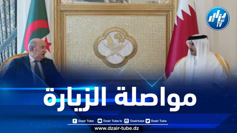 رئيس الجمهورية يعقد جلسة عمل رسمية مع أمير دولة قطر