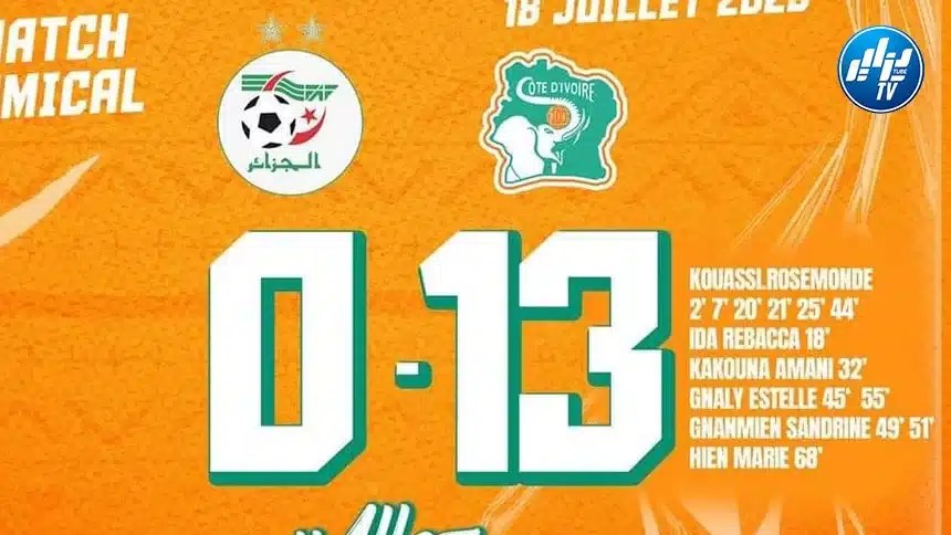 سيدات الـمنتخب الجزائري لأقل من 20 سنة ينهزمن أمام كوت ديفوار بنتيجة 13-0
