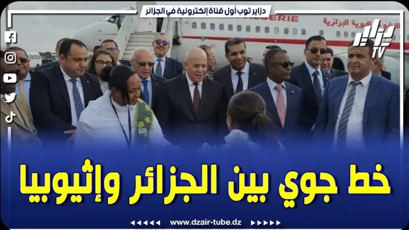 بالفيديو: لحظة وصول أول رحلة جوية مباشرة بين الجزائر وإثيوبيا إلى مطار أديس أبابا