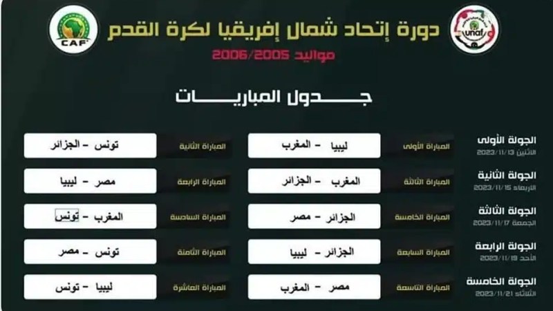 دورة لوناف لمواليد 2005-2006 : ناشئو “الخضر” يستهلون مشوارهم بمواجهة “تونس”