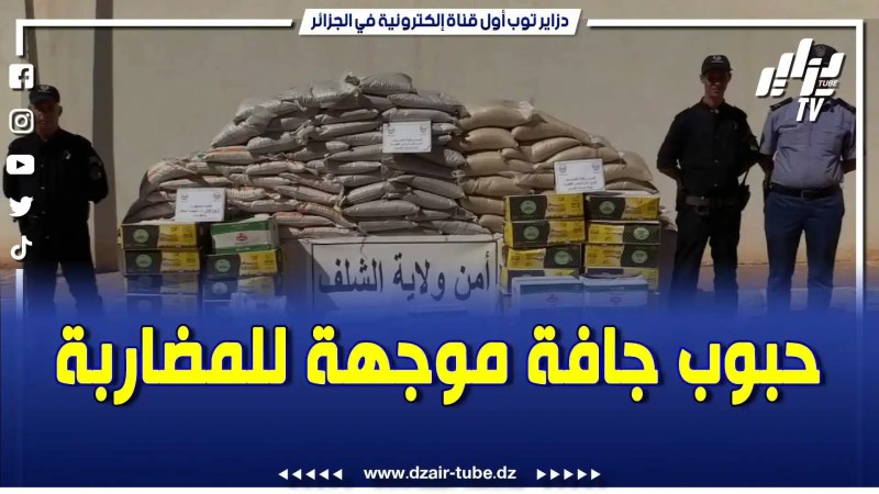 بالفيديو: حجز قراية 12 قنطار من الحبوب الجافة كانت موجهة للمضاربة بالشلف