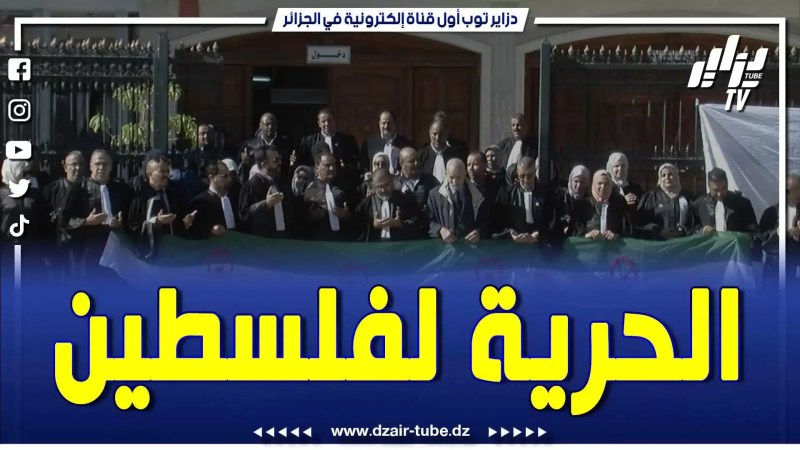 بالفيديو: بسعيدة هكذا تضامن المحامون مع الشعب الفلسطيني الشقيق