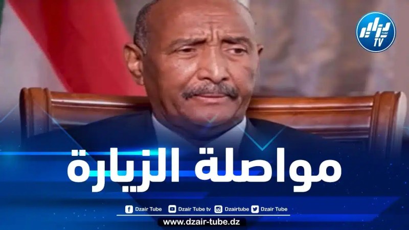 رئيس مجلس السيادة السوداني في زيارة إلى جامع الجزائر