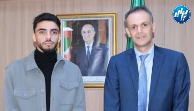 يسعى لوضع الرياضيين في أحسن الظروف قبل الأولمبياد….الوزير حماد يستقبل نائــــــب بطل العالم محمد قواند