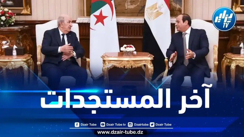 الرئيس تبون يتباحث مع نظيره المصري آخر التطورات في قطاع غزة