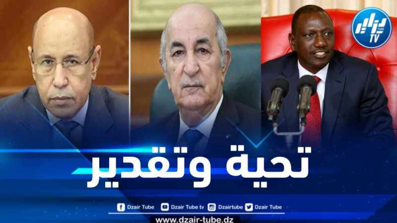 رئيسا كينيا وموريتانيا يحملان الوزير الأول نقل تحياتهما وتقديرهما البالغين للرئيس تبون