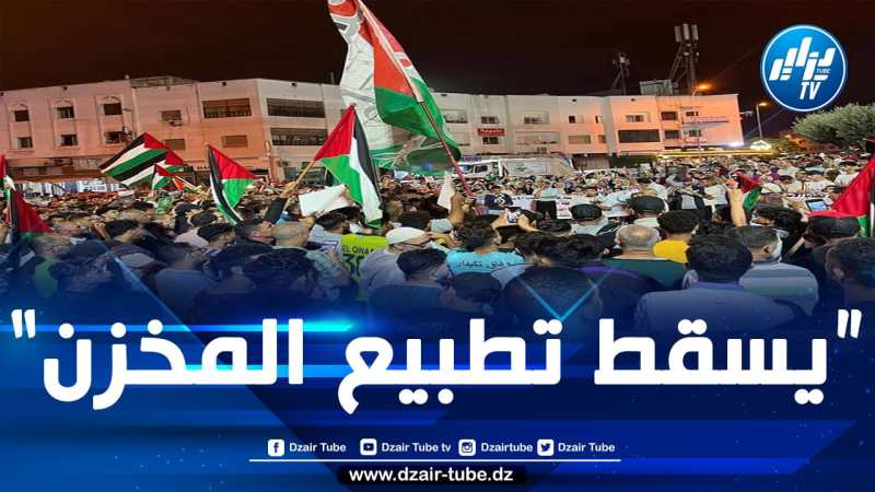 مسيرة احتجاجية حاشدة بالدار البيضاء المغربية تجديدا للتضامن الشعبي مع غزة ورفضا للتطبيع