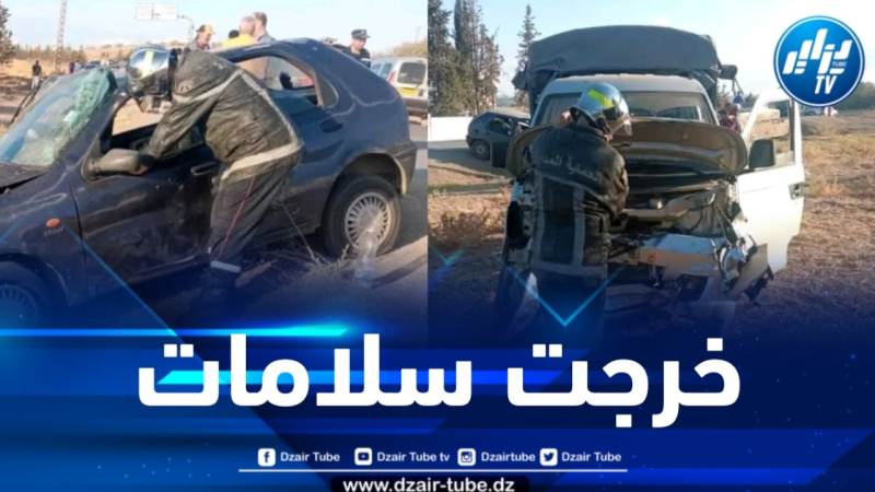 05 جرحى في حادث إصطدام بين سيارتين بالمدية 