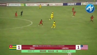 مجموعة الخضر : ليبيريا تتعادل مع طوغو في تصفيات كاس إفريقيا