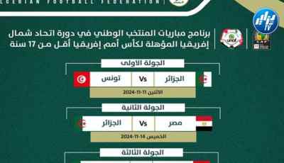 “الفاف” تكشف برنامج أشبال وأواسط “الخضر” في بطولة “لوناف”