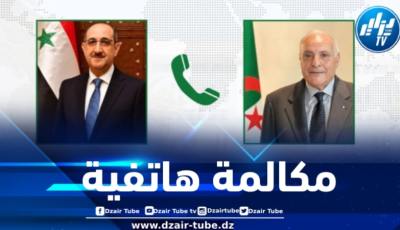الوزير عطاف يتلقى مكالمة هاتفية من نظيره السوري