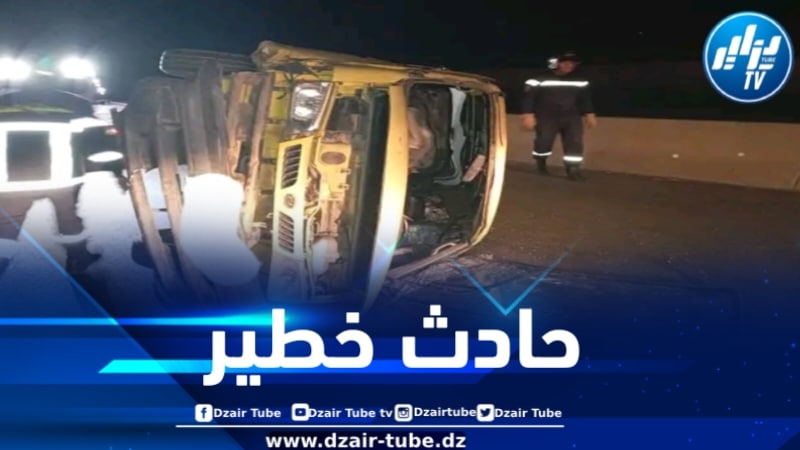 المدية : 07 جرحى في حادث إنحراف سيارة بوزرة 