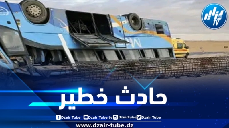 40 جريحاً في حادث إنحراف حافلة بورقلة