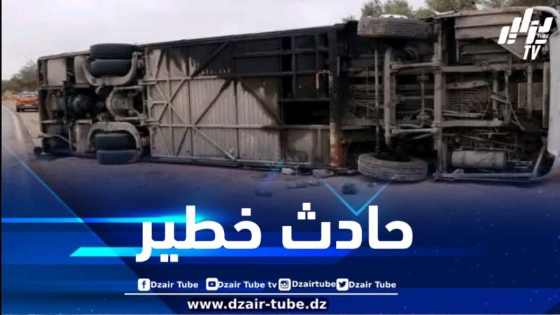 حصيلة أولية .. 30 جريحاً في حادث انحراف حافلة بوهران