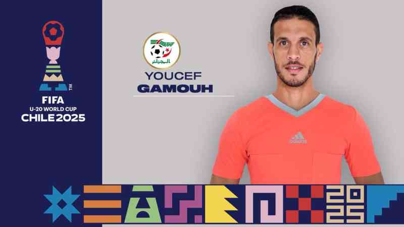 قاموح يحمل راية التحكيم الجزائري في كأس العالم للشباب