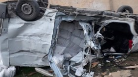 بالصور.. حادث مرور بين 4 شاحنات وسيارتين بالبويرة