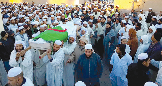 Ibadite and Malikite residents attend funerals of man killed in clashes in Ghardaia