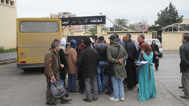 المقصون من الترحيل بأحواش العالية بباب الزوار يحتجون