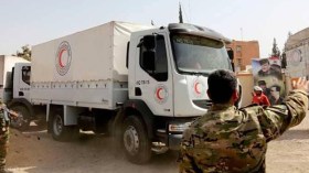 دخول قافلة مساعدات إنسانية إلى الغوطة