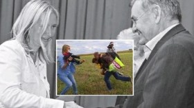 المصورة التي ركلت اللاجئين..تكافأ وتُّبرأ