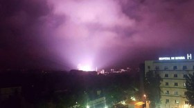 شرارة كهربائية تتسبب في  نشوب حريق  مهول بالعاصمة