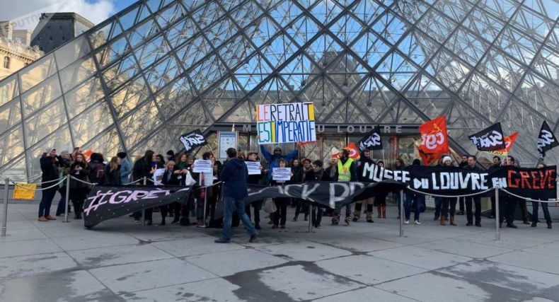 France: Le Louvre bloqué par des grévistes
