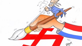 12 رسّاما في أكبر عمل كاريكاتيري عبر الشروق