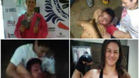 حاول سرقة بطلة في المصارعة فأبرحته ضربا حتى البكاء