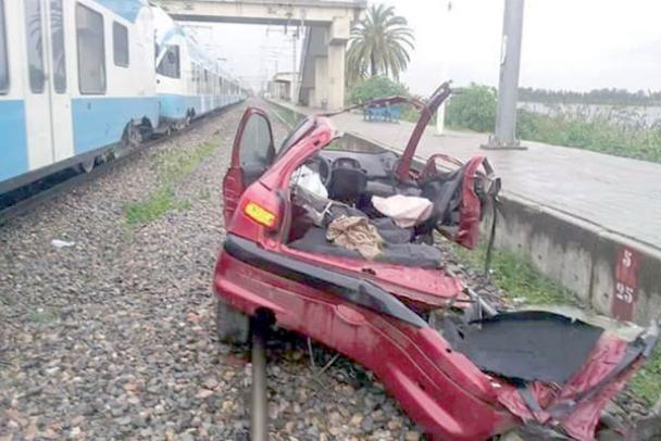 Collision d’un train et une voiture à Birtouta