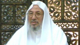 الشيخ القرضاوي يلقي خطبة الجمعة في بنغازي