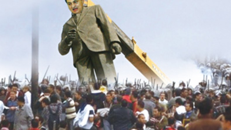 المصريون يزلزلون الصنم..ويهتفون:”يامبارك.. الطيارة في انتظارك”